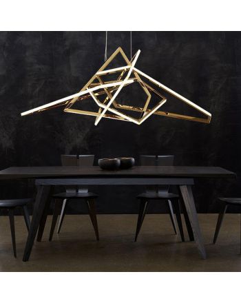 Gomeisa Steel Geometric Chandelier